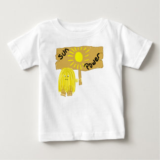 Camiseta Para Bebê Energia solar amarela