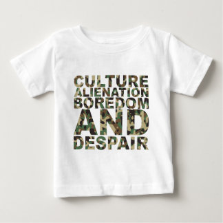 Camiseta Para Bebê Enfado e desespero da alienação da cultura