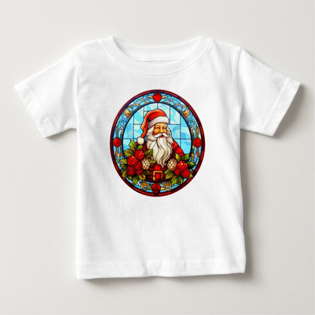 Camiseta Para Bebê Enfeites de natal De Vidro Estreitado-67672 (Frente)