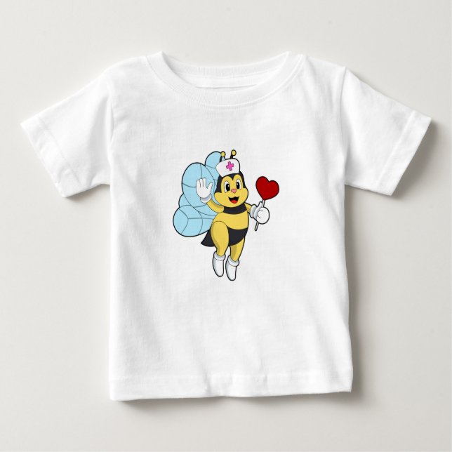 Camiseta Para Bebê Enfermeira com Coração.PNG (Frente)