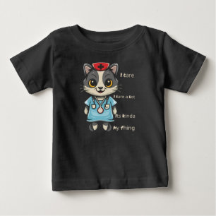 Camiseta Para Bebê Enfermeira de Gatos: É a minha coisa