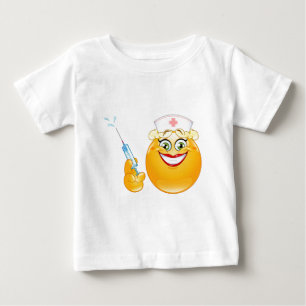 Camiseta Para Bebê enfermeira emoji