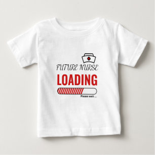 Camiseta Para Bebê Enfermeira Futura Carregando Trendência Engraçada