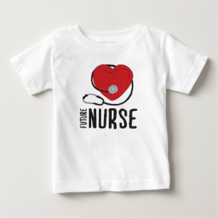 Camiseta Para Bebê Enfermeira futura será Design de enfermeira