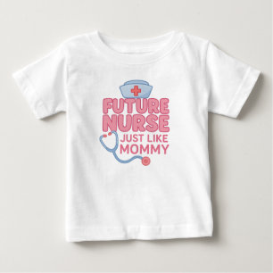 Camiseta Para Bebê Enfermeira Futura Tal Como Mamães