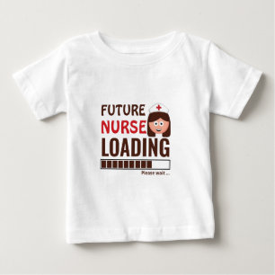 Camiseta Para Bebê Enfermeiro Futuro Carregando Cute Faça Primeiro An
