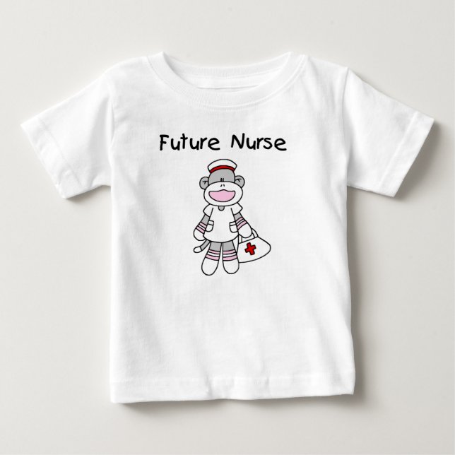 Camiseta Para Bebê Enfermeiros e Presentes de Macaco-Pau (Frente)
