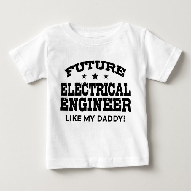 Camiseta Para Bebê Engenheiro Elétrico Futuro (Frente)