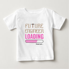 Camiseta Para Bebê Engenheiro Futuro Carregando Unisex Personalizado 