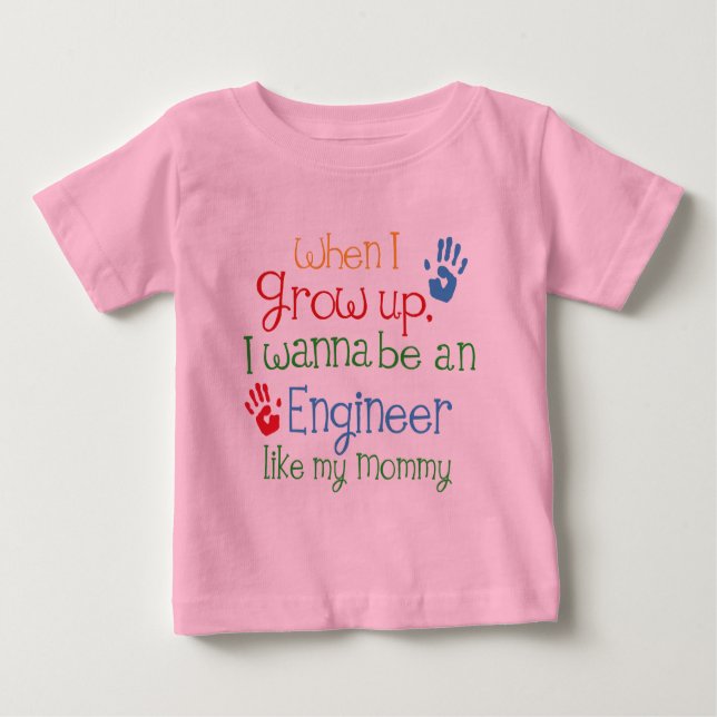 Camiseta Para Bebê Engenheiro (futuro) como minhas mamães (Frente)