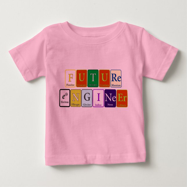 Camiseta Para Bebê Engenheiro Futuro Tutu Design (Frente)