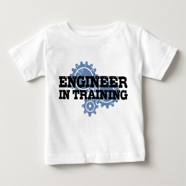 Camiseta Para Bebê Engenheiro No Treinamento (Frente)