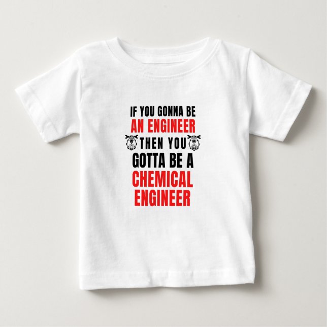 CAMISETA PARA BEBÊ ENGENHEIRO QUÍMICO (Frente)