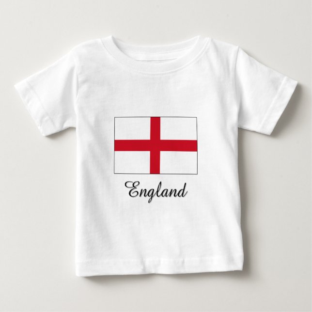 Camiseta Para Bebê England Flag Design (Frente)