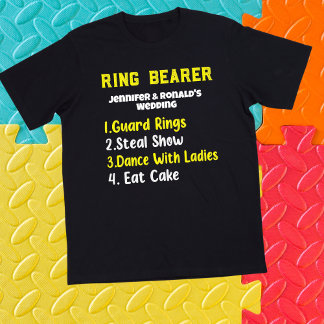 Camiseta Para Bebê Engraçada Bearer T-shirt Nome do Casal
