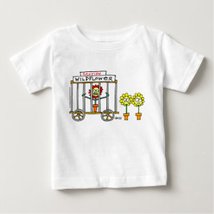 Camiseta Para Bebê Engraçada Engraçada Engraçado de Caricho de flo