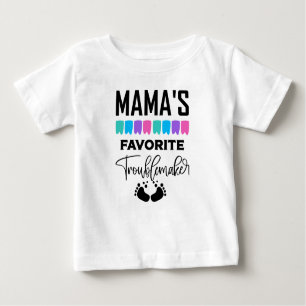 Camiseta Para Bebê Engraçada Meninas que dão problemas favoritos à ma