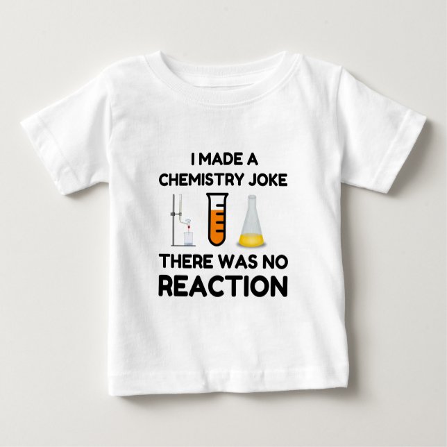 Camiseta Para Bebê Engraçada piada de química para amantes da ciência (Frente)