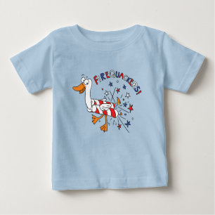 Camiseta Para Bebê Engraçado 4º de julho, Crianças Porco Cute