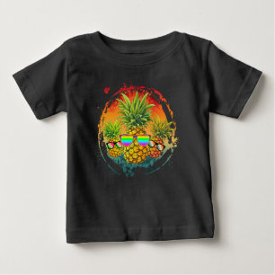 Camiseta Para Bebê Engraçado Abacaxi Summer Vibes