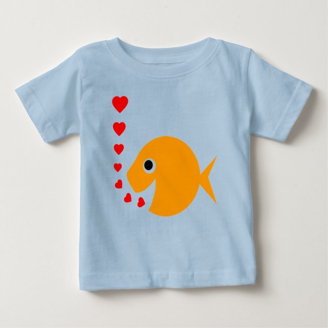 Camiseta Para Bebê Engraçado Amor Engraçado Cartoon Crianças (Frente)