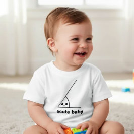 Camiseta Para Bebê Engraçado ângulo agudo geek