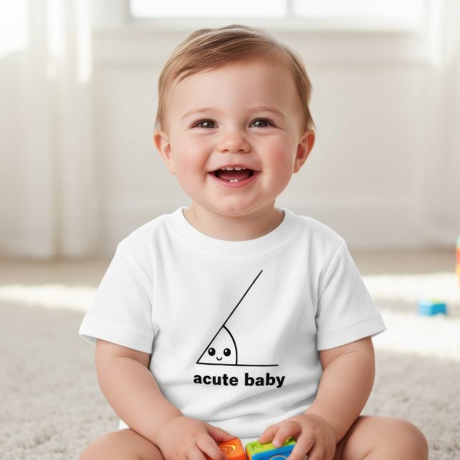 Camiseta Para Bebê Engraçado ângulo agudo geek (Criador carregado)
