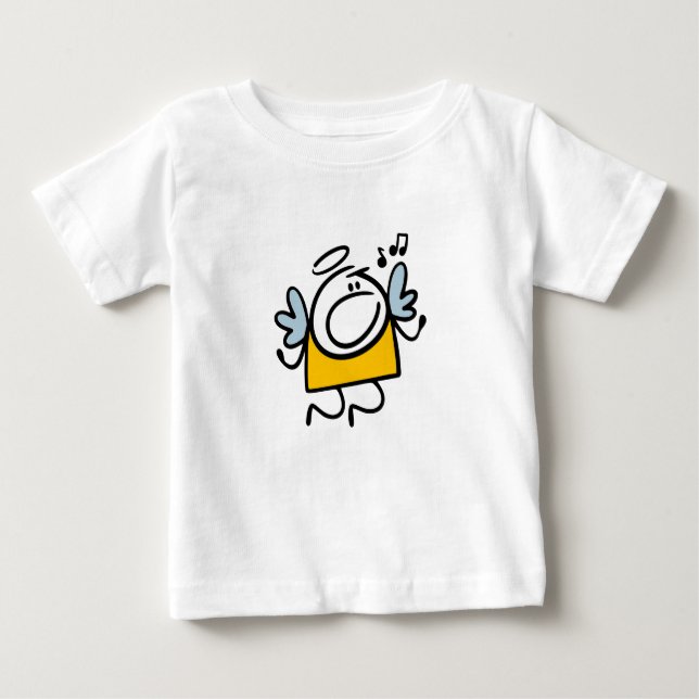 Camiseta Para Bebê Engraçado anjo cantor (Frente)