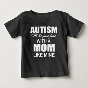 Camiseta Para Bebê Engraçado Autismo mãe