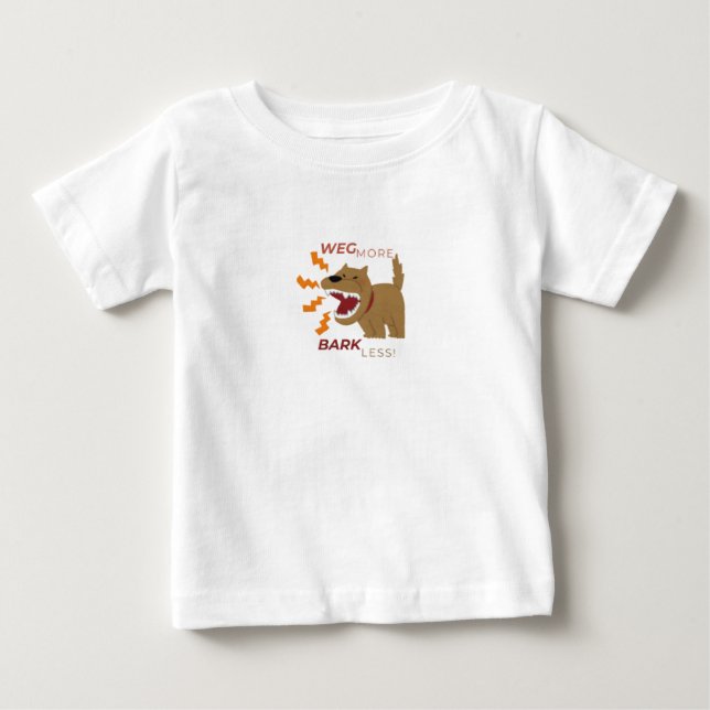 Camiseta Para Bebê Engraçado Cachorro (Frente)
