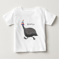 Engraçado desenho animado de aves Guineafowl