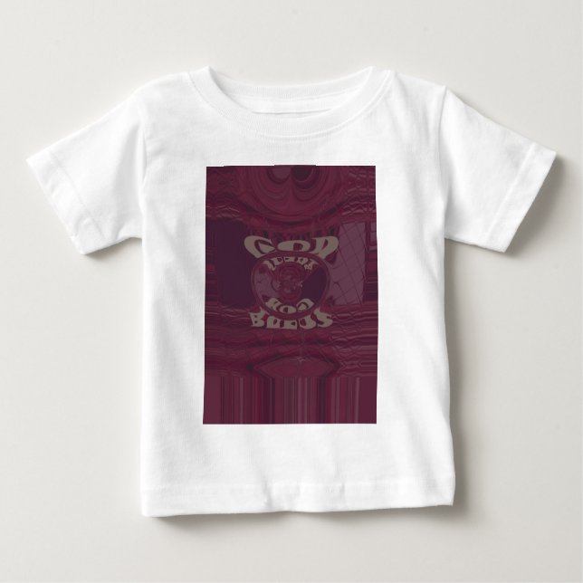 Camiseta Para Bebê Engraçado Deus abençoe kenya Hakuna Matata Girafas (Frente)