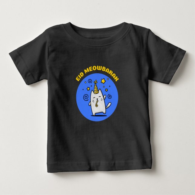 Camiseta Para Bebê Engraçado Eid Cat (Frente)