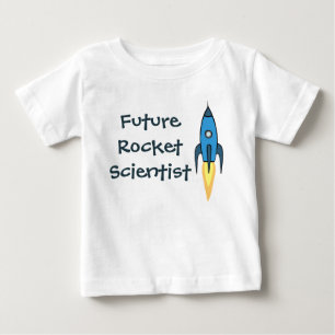 Camiseta Para Bebê Engraçado Futuro Cientista do Rocket Blue Outer Sp