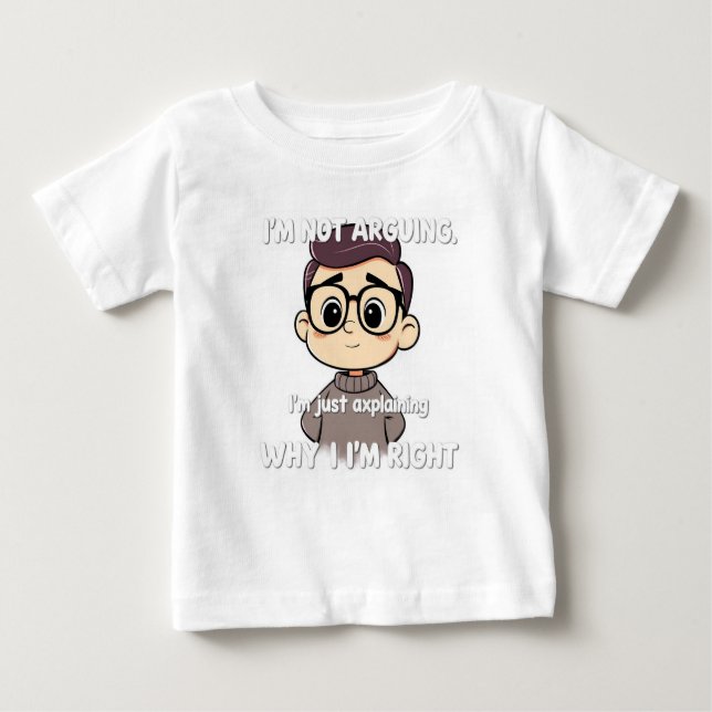 Camiseta Para Bebê Engraçado Gen Z Social Media Cita Baby T-Shirt (Frente)