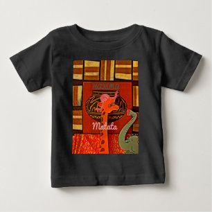 Camiseta Para Bebê Engraçado Girafa com legal texto Hakuna Matata