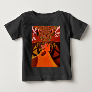 Camiseta Para Bebê Engraçado Girafa: Um Charme Africano Caleidoscópic