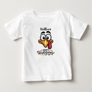 Camiseta Para Bebê Engraçado Goofy Turquia Enfrenta Cartoon Personali