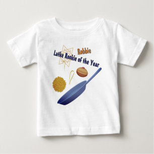 Camiseta Para Bebê Engraçado Hanukkah Humor Latke Rookie
