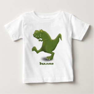 Camiseta Para Bebê Engraçado humor de desenho animado de T rex dinoss