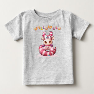 Camiseta Para Bebê Engraçado Monstro Infantil de Halloween Toddler B