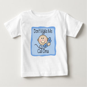 Camiseta Para Bebê Engraçado não me faça a chamada Oma