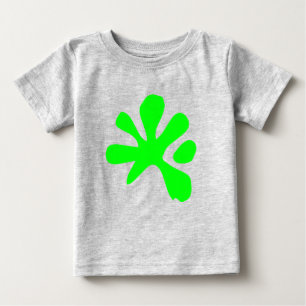 Camiseta Para Bebê Engraçado, neon verde, pintura esplêndida, diver