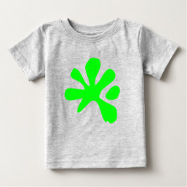 Camiseta Para Bebê Engraçado, neon verde, pintura esplêndida, diversã