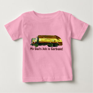 Camiseta Para Bebê Engraçado o trabalho do meu pai do camionista o