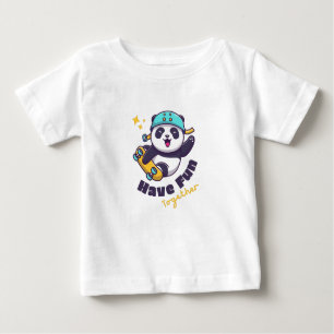 Camiseta Para Bebê Engraçado Panda Bonito Para Animais De Sobrevivênc