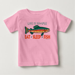 Camiseta Para Bebê Engraçado Pescar Dizendo Menina Rosa