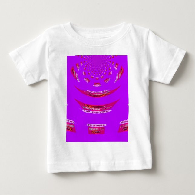 Camiseta Para Bebê Engraçado, sinto sua falta, estou entediado (Frente)