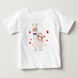 Camiseta Para Bebê Engraçado Sloth Riding Lama Shirt Engraçado Alpaca