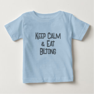 Camiseta Para Bebê Engraçado South African KeepCalm & Coma Biltong